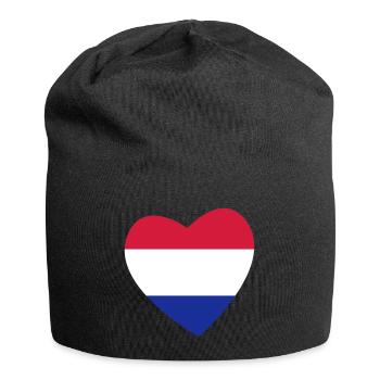 Herz Niederlande - Jersey-Beanie - Schwarz - Vorne