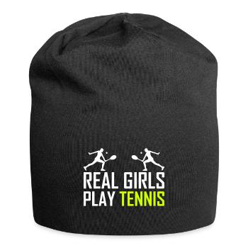 De vraies filles jouent au tennis - Bonnet en jersey - noir - Devant