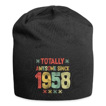 1958 - Happy Birthday - Totally Awesome Since 1958 - Jersey Beanie - black - Front