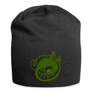 Drache (dunkler) - Jersey-Beanie - Schwarz - Vorne