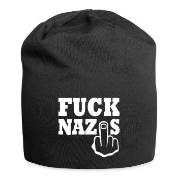 Fuck nazis - Jersey Beanie - black - Front