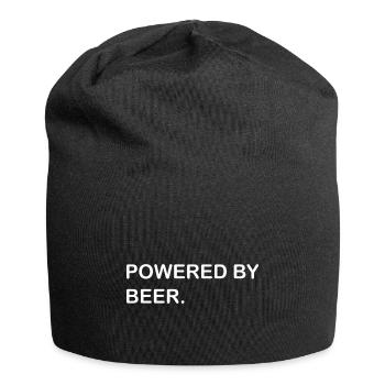 Propulsé par la bière - Bonnet en jersey - noir - Devant