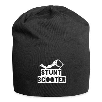 Stuntscooter Streetstyle Kickboard Stunt Roller - Jersey-Beanie - Schwarz - Vorne