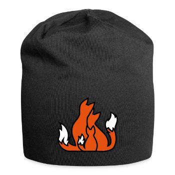Fox family fox family gift idea gift idea - Jersey Beanie - black - Front