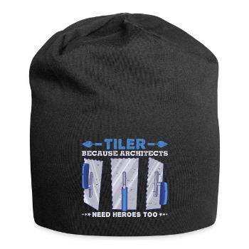 Beruf Bester Fliesenleger Geschenk-Idee - Jersey-Beanie - Schwarz - Vorne