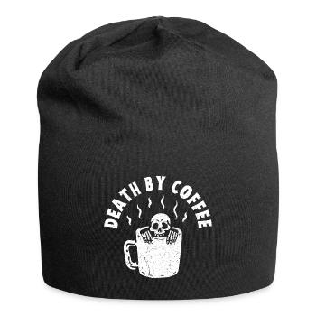 Tod durch Kaffee - Jersey-Beanie - Schwarz - Vorne