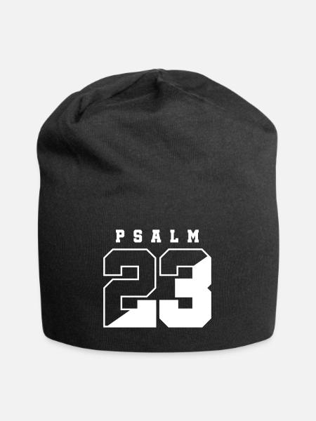 Bibel Pslam 23 - Jersey-Beanie - Schwarz