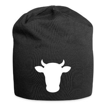 kuh kopf rind - Jersey-Beanie - Schwarz - Vorne