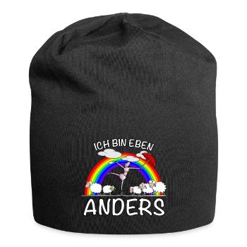 Ich bin anders - Jersey-Beanie - Schwarz - Vorne