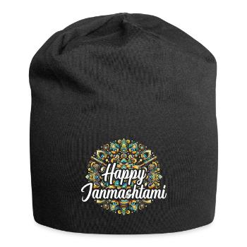 Fröhliches Janmashtami-indianerfest Hinduismus, - Jersey-Beanie - Schwarz - Vorne
