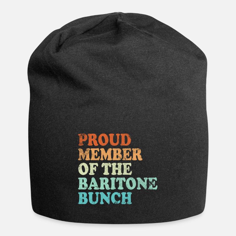 Proud Member of the Baritone Bunch - retro hell - Jersey-Beanie - Schwarz