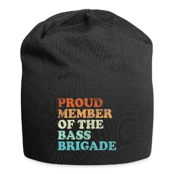 Fier membre de la Bass Brigade - rétro lumineux - Bonnet en jersey - noir - Devant