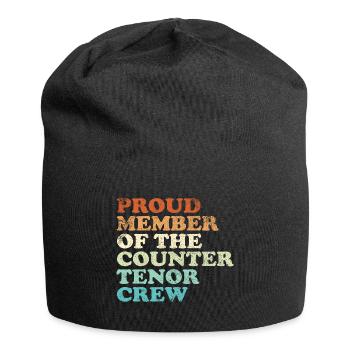 Fier membre du Countertenor Crew - rétro lumineux - Bonnet en jersey - noir - Devant