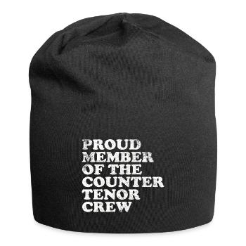 Fier membre du Countertenor Crew - blanc - Bonnet en jersey - noir - Devant