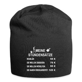 Stundensätze Maler und Verputzer - Jersey-Beanie - Schwarz - Vorne