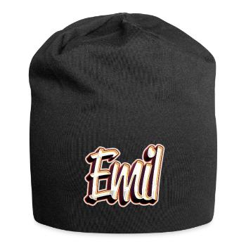 Emil Prénom Nom Graffiti Design - Bonnet en jersey - noir - Devant