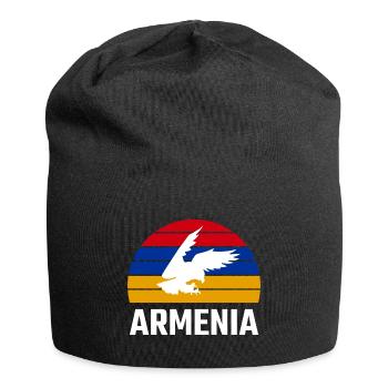 Arménie Arménie Drapeau Aigle Arménien Arménien - Bonnet en jersey - noir - Devant
