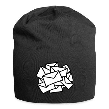 Letters postman letters letter mail post messages - Jersey Beanie - black - Front