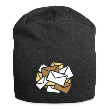News Letters Mail mail - Jersey Beanie - charcoal grey - Front