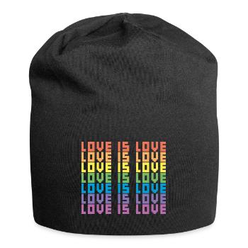 LGBTQ Love Is Love Gay Lesbian Pride Equality Gift - Jersey Beanie - black - Front