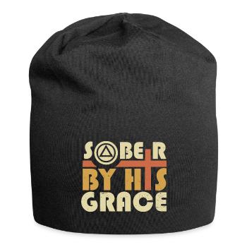 Faith Sobriety Dry Alcoholic Christian - Jersey Beanie - black - Front