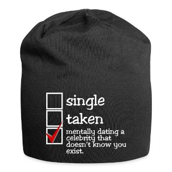 Mentally dating a celebrity (dark) - Jersey-Beanie - Schwarz - Vorne
