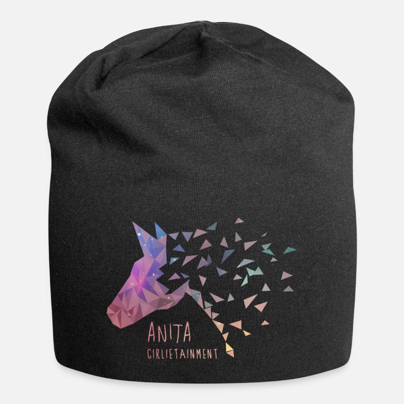 AnitaGirlietainmentGalaxy - Jersey-Beanie - Schwarz