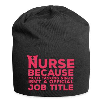 Krankenschwester: Nurse Because Multi Tasking - Jersey-Beanie - Schwarz - Vorne