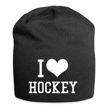 I Love Hockey - Jersey Beanie - black - Front