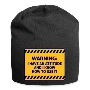 Avertissement: Je suis compliqué et vous pouvez le ressentir! - Bonnet en jersey - noir - Devant