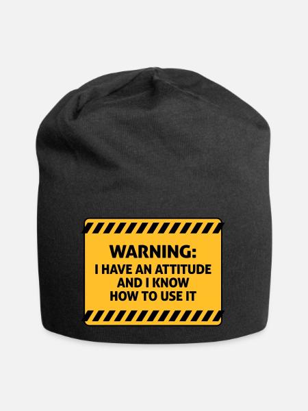 Warnung: Ich bin kompliziert und du kannst es fühlen! - Jersey-Beanie - Schwarz