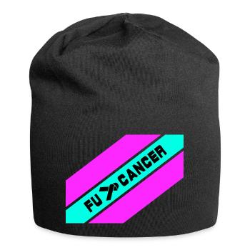 Fu... Krebs / Kampf gegen Krebs / Fu.. Cancer - Jersey-Beanie - Schwarz - Vorne