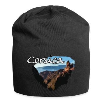 Corsica Korsica Corse Insel Travel Reisen - Jersey-Beanie - Schwarz - Vorne