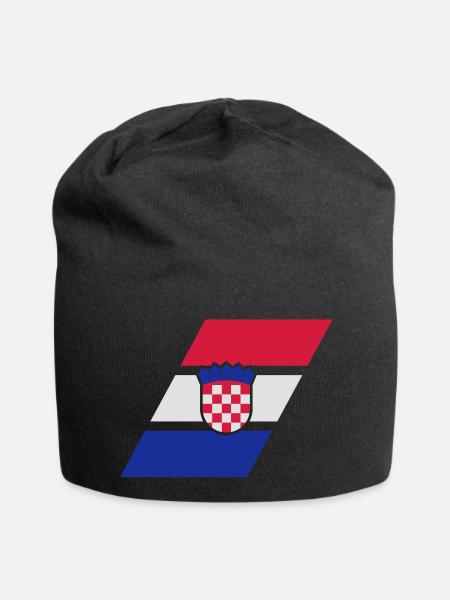 croatia stripe flag - Jersey-Beanie - Schwarz