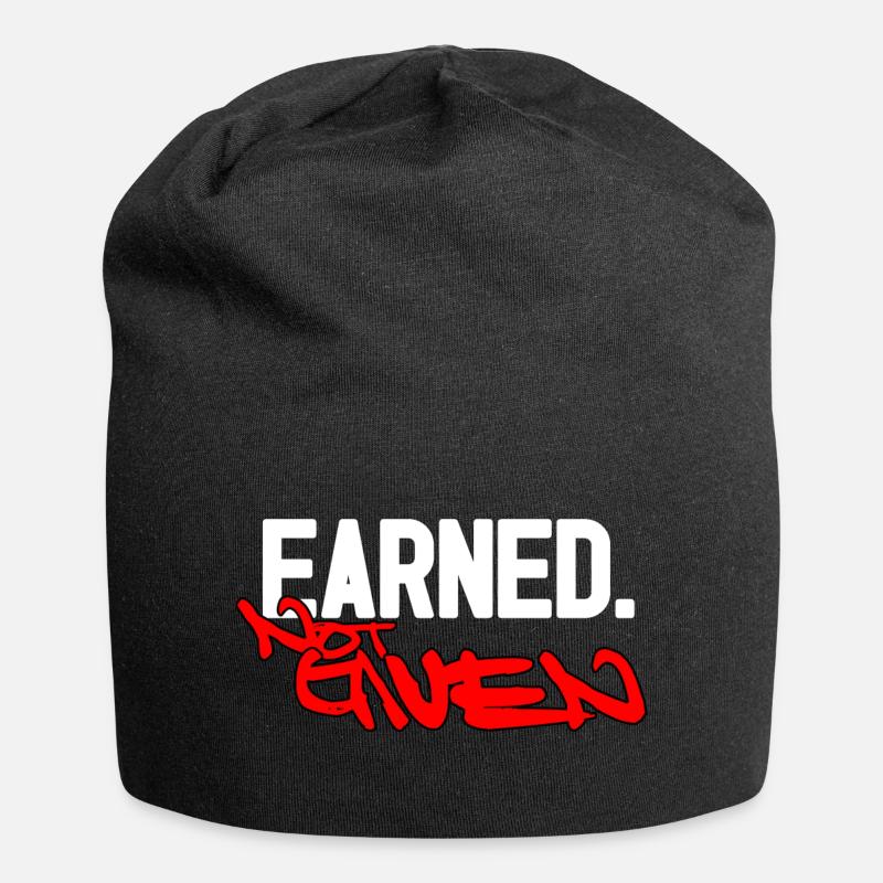 Gagné non donné - Bonnet en jersey - noir