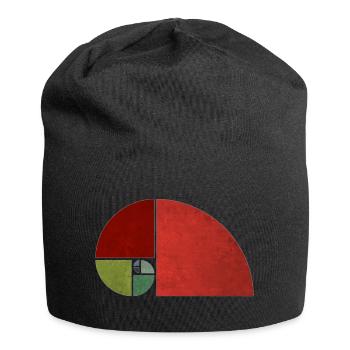 Fibonacci Kurve goldener Schnitt Retro used optik - Jersey-Beanie - Schwarz - Vorne