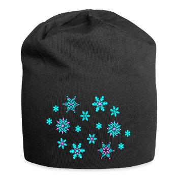 snowflakes - Jersey Beanie - black - Front
