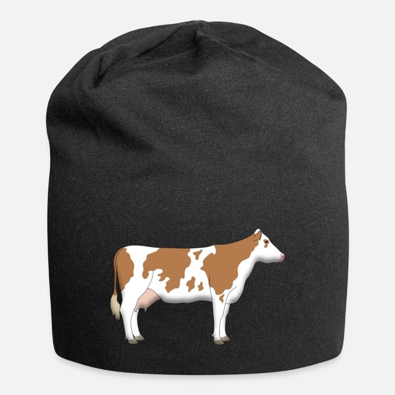 Vache 1 - Bonnet en jersey - noir