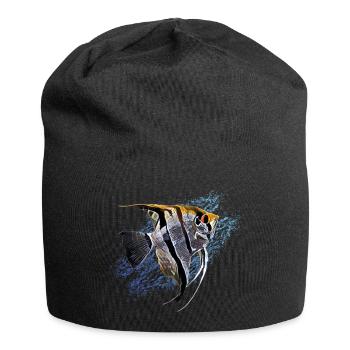 Angelfish Tropical Fish Keeper Cichlid Fish Fan - Jersey-Beanie - Schwarz - Vorne