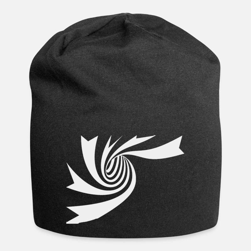 spirale - Bonnet en jersey - noir