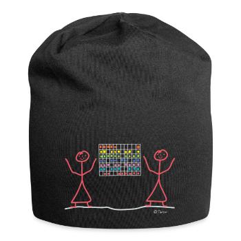Projektmanagement Scrum Strichmännchen, Prozesse - Jersey-Beanie - Schwarz - Vorne