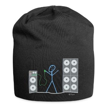 Écoutez des chiffres de musique, des sons de haut-parleur - Bonnet en jersey - noir - Devant