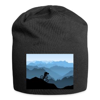 Mountain bikers in the mountains - Jersey Beanie - black - Front