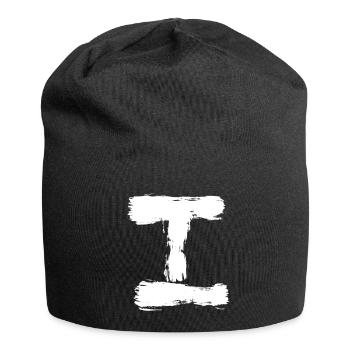 Nummer eins - Jersey-Beanie - Schwarz - Vorne