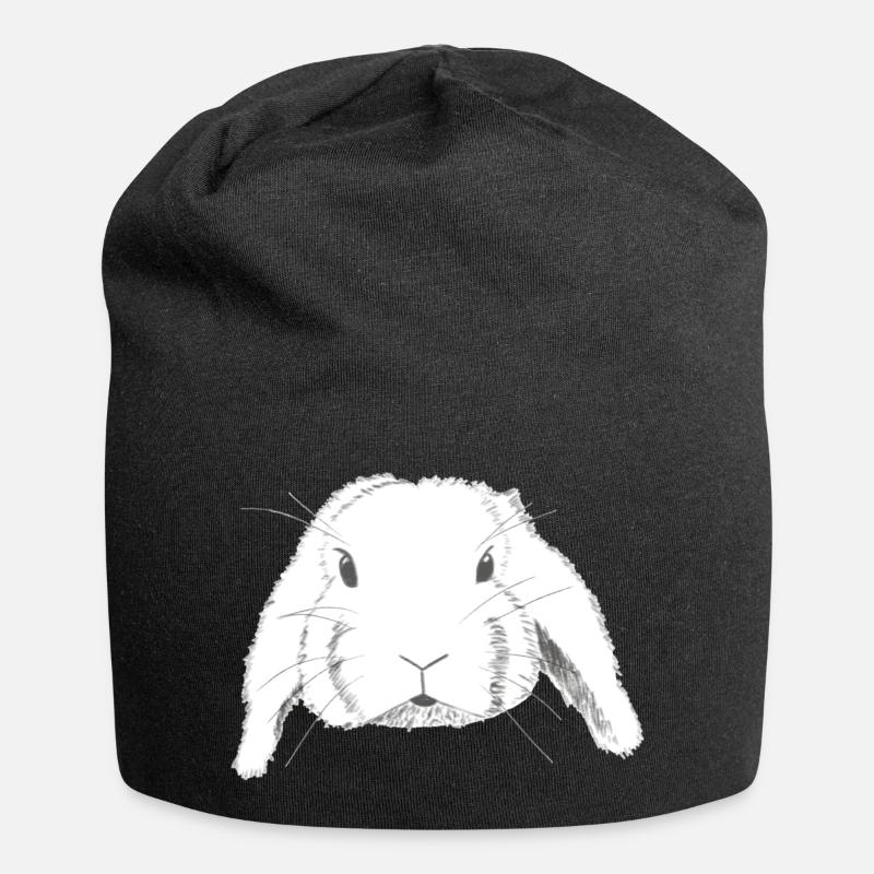 Bélier lapin dessin - Bonnet en jersey - noir
