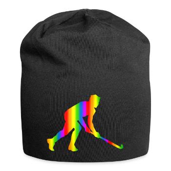 Bunter Unihockey Regenbogen - Jersey-Beanie - Schwarz - Vorne