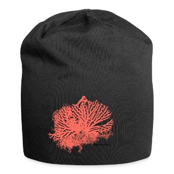 coral pattern - Jersey Beanie - black - Front