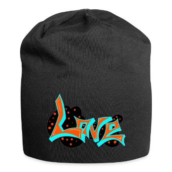 Love art - Jersey-Beanie - Schwarz - Vorne