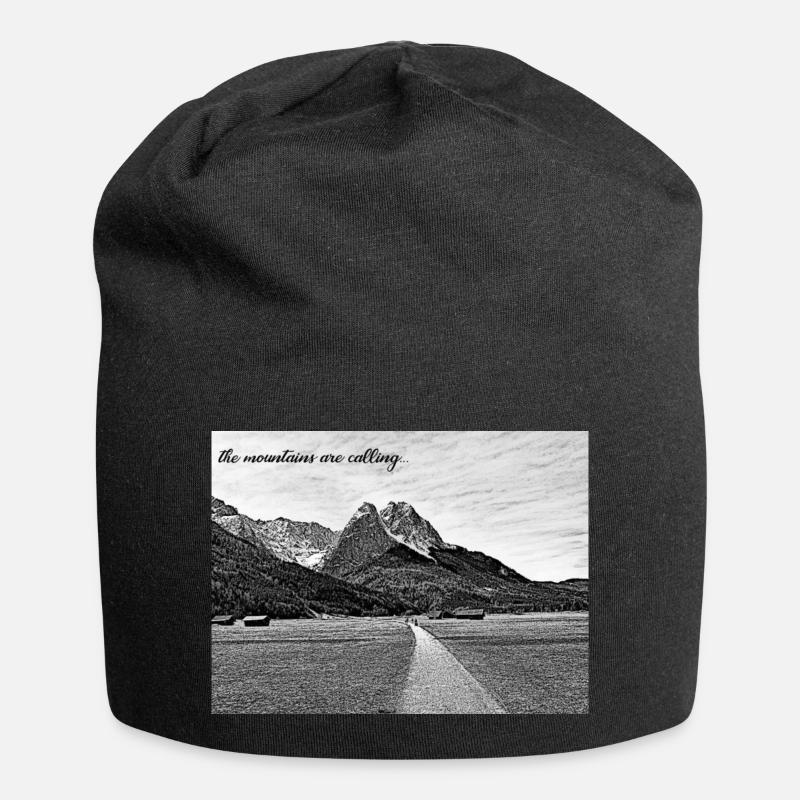 the mountains are calling - Jersey-Beanie - Schwarz