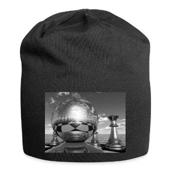 Jeu d’échecs, jeu d’échecs, pions - Bonnet en jersey - noir - Devant